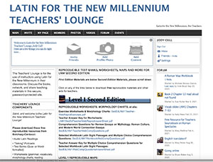 Latin for the New Millennium Teachers' Lounge home page image