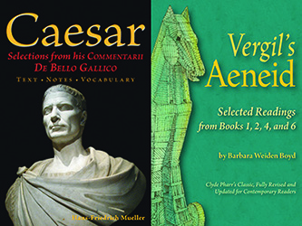 Vergil's Aeneid Selections and Caesar Selections AP textbook covers
